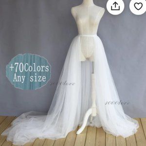 Ivory Detachable Tuile Skirt